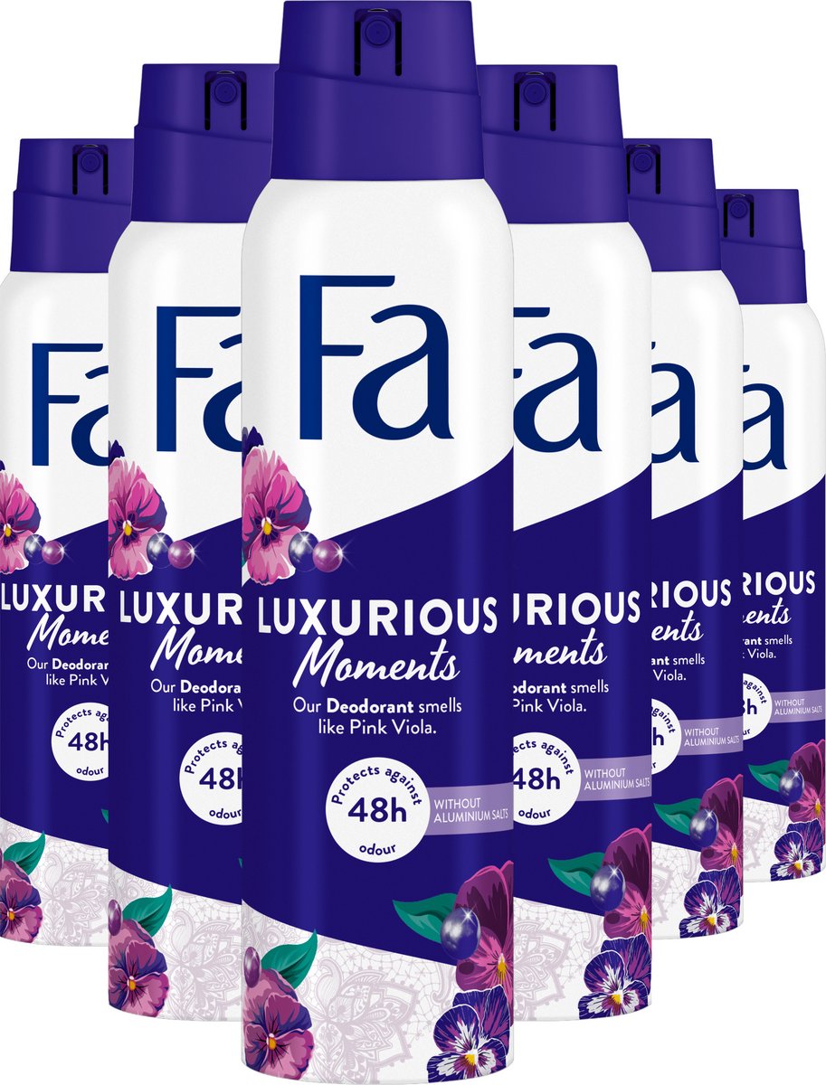 6x Fa Deodorant spray luxurious moments (150 ml)