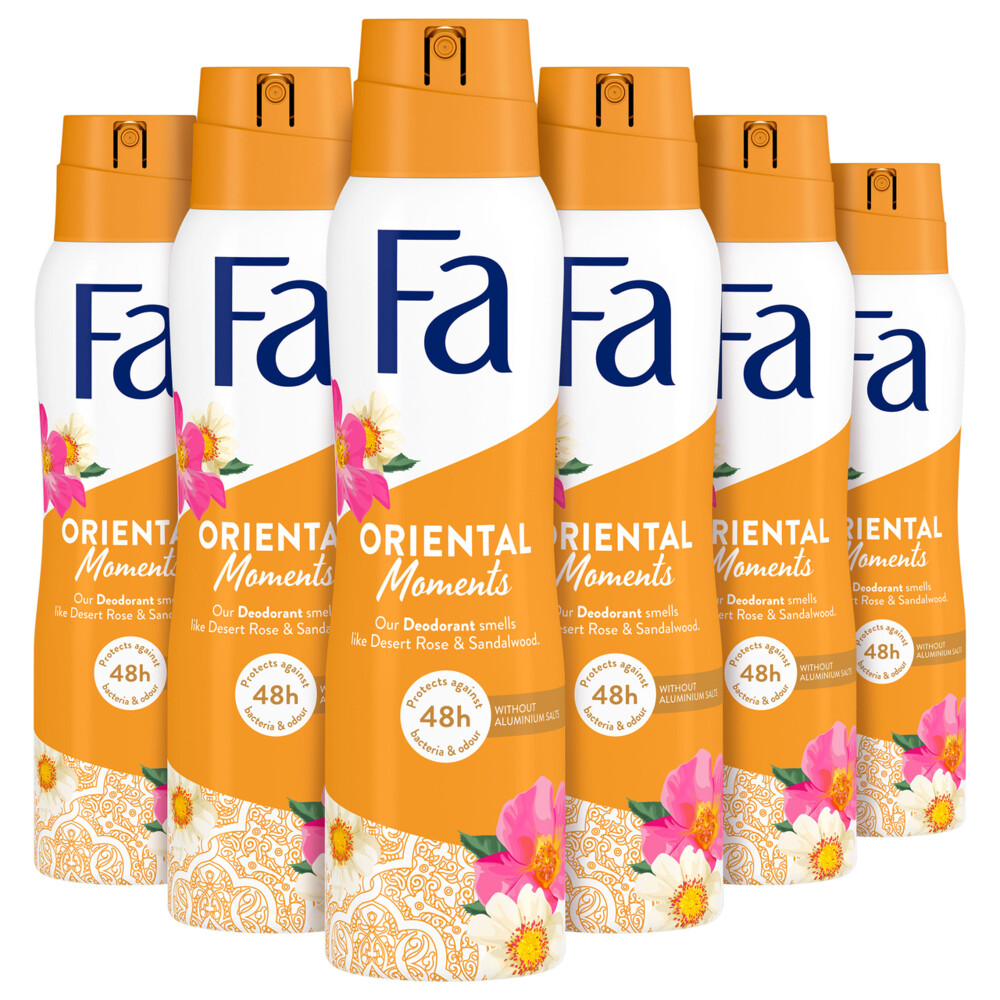 6x Fa Deodorant spray oriental moments (150 ml)