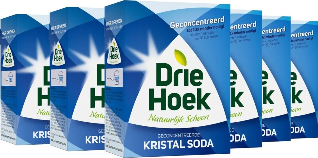 6x Driehoek Soda kristal (600 gr)