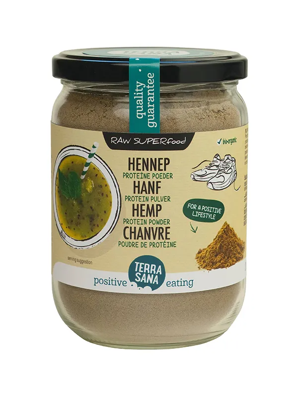 Terrasana Raw Hennep Protein Poeder In Glas Bio (200 gr)