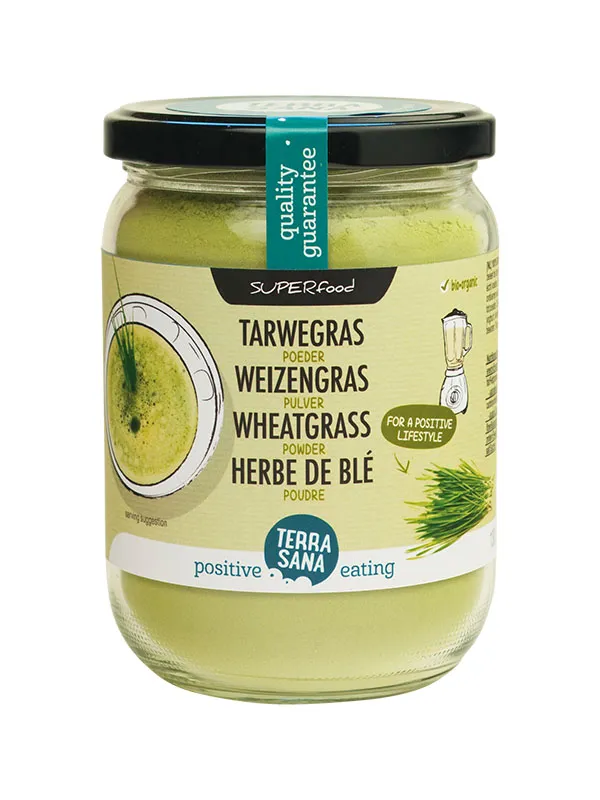 Terrasana Raw Tarwegras Poeder In Glas Bio (130 gr)