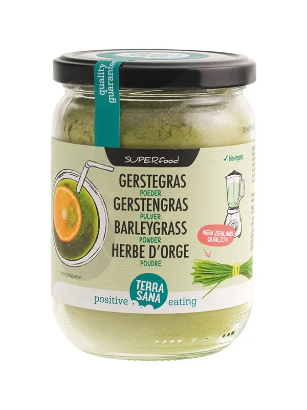 Terrasana Gerstegras Poeder In Glas Bio (130 gr)