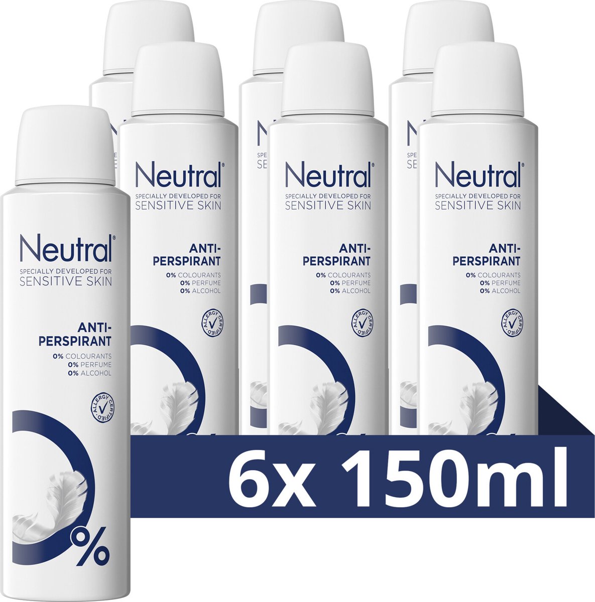 6x Neutral Anti-perspirant (150 ml)