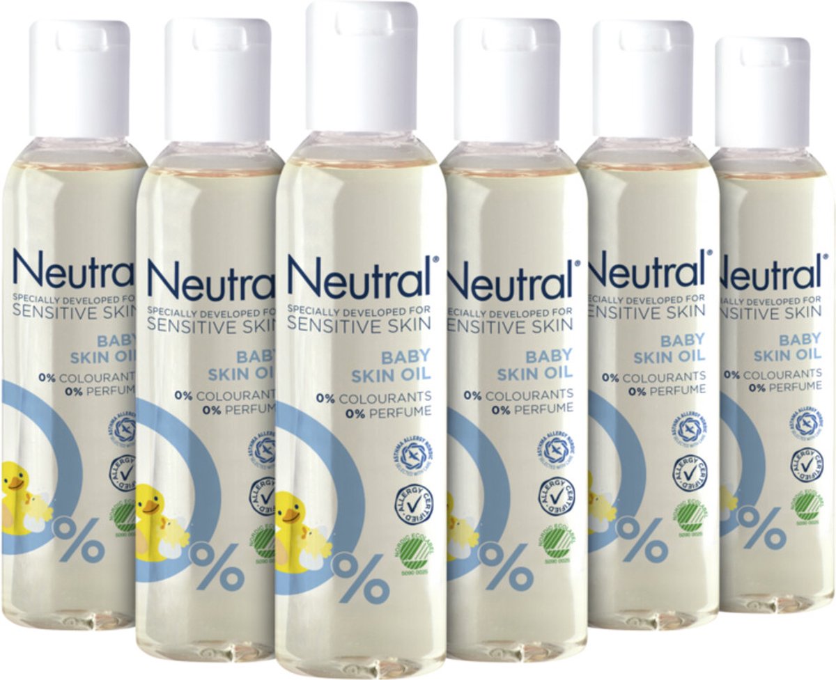 6x Neutral Sensitive Skin Baby Huidolie (150 ml)
