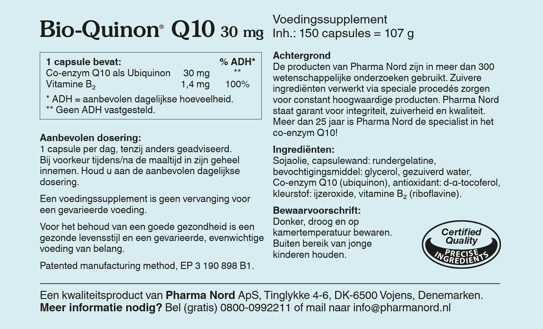Pharma Nord Bio Quinon Q10 30mg (150 capsules)