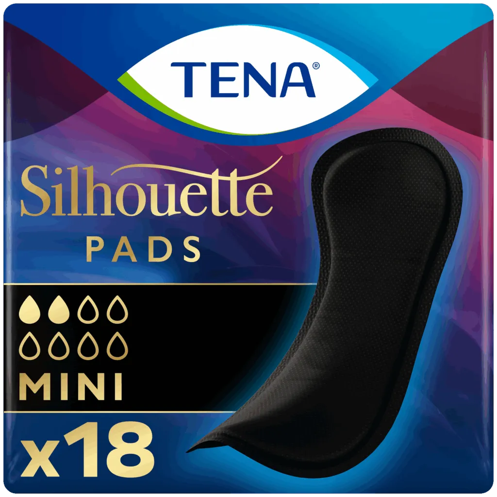 Tena Silhouette noir mini pad (18 stuks)
