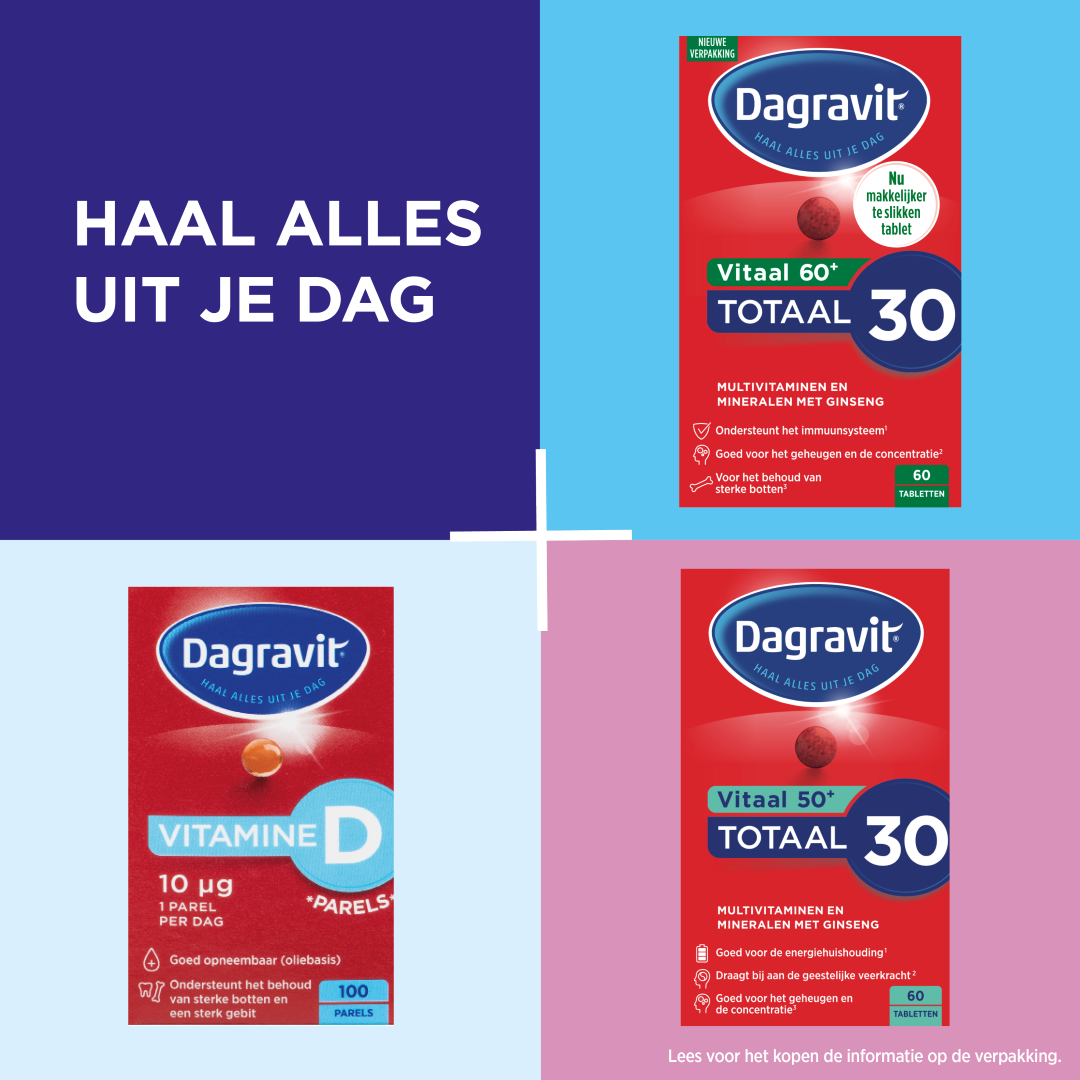 Dagravit Totaal 30 Vitaal 60+ Multivitaminen (60 tabletten) - image 6