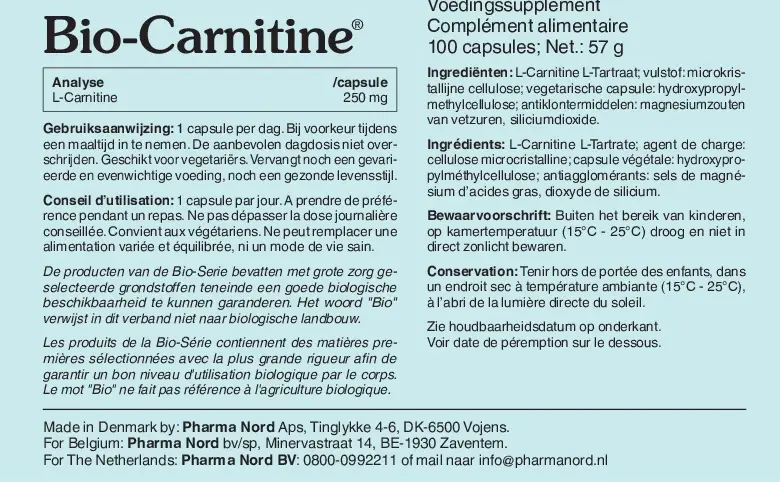 Pharma Nord Bio-Carnitine (100 capsules)