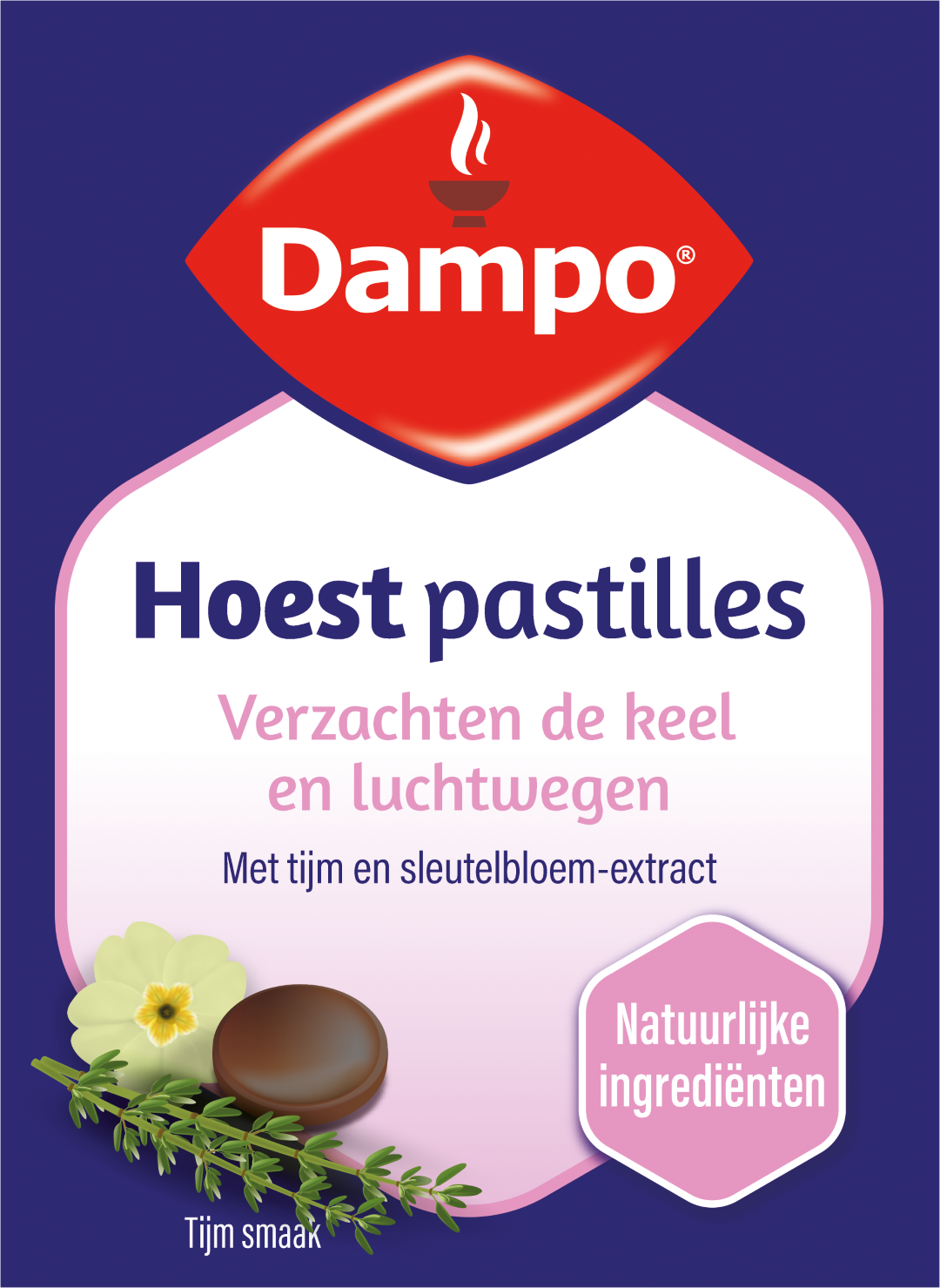 Dampo Hoestpastilles thijm/sleutelbloem (24 stuks)