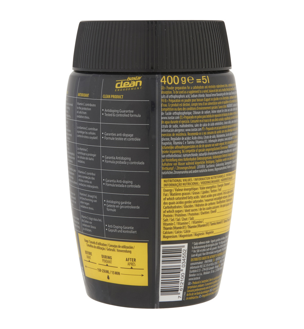 Isostar Hydrate & Perform Lemon (400 gr) - image 3