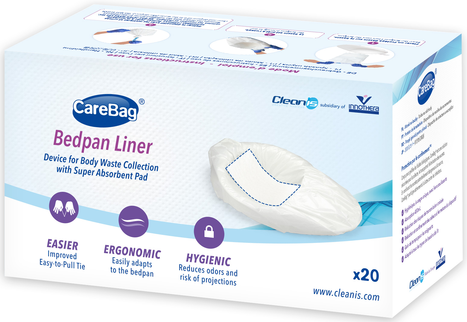 Carebag Ondersteekzak bedpanliner (20 stuks)