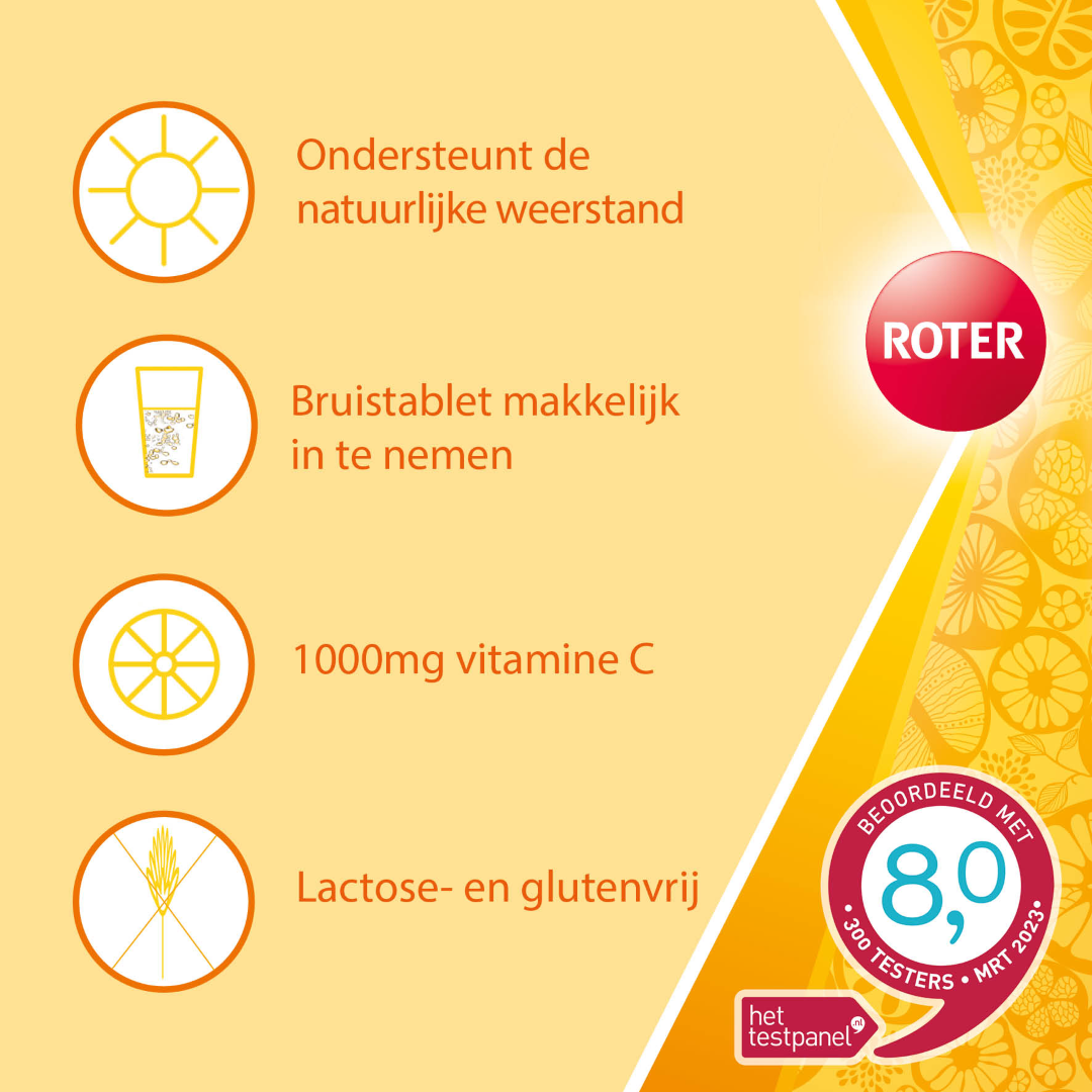 Roter Vitamine C Bruis 1000 mg abrikoos sinaasappel duopack (40 bruistabletten) - image 2
