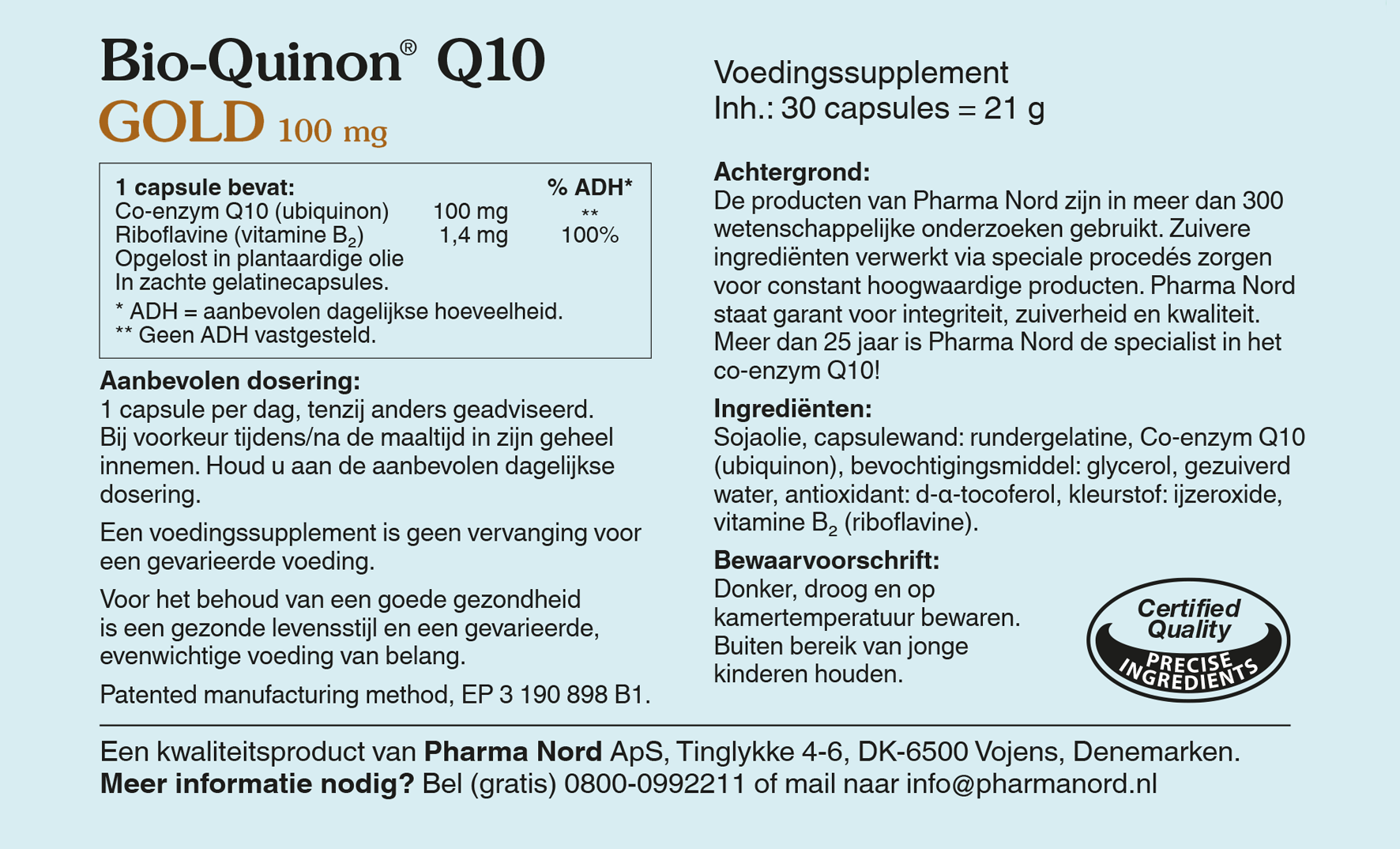 Pharma Nord Bio Quinon Q10 Gold 100mg (30 capsules)