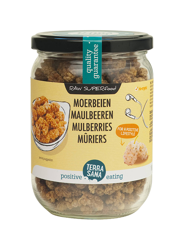 Terrasana Raw Moerbei Bessen Wit In Glas Bio (190 gr)