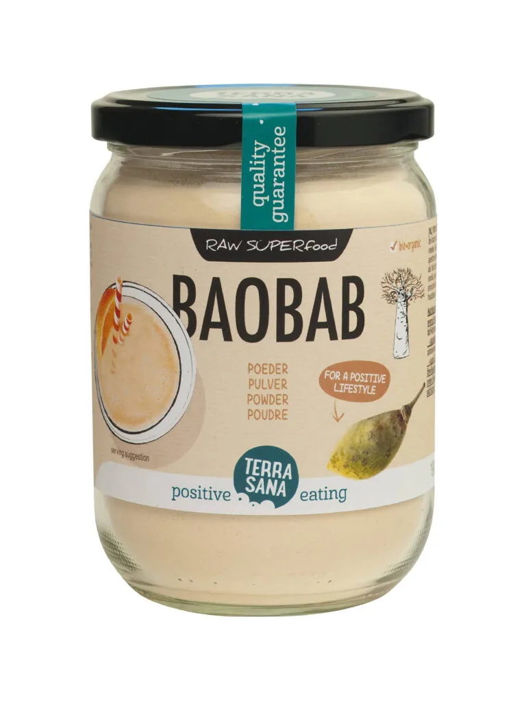Terrasana Raw Baobab Poeder In Glas Bio (190 gr)