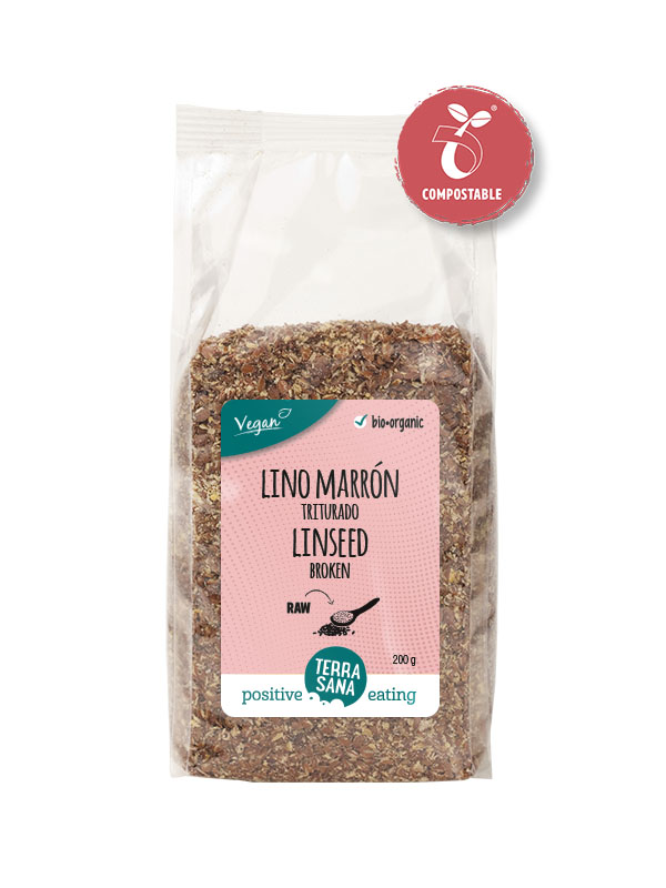 Terrasana Raw Lijnzaad Gebroken Bio (200 gr)