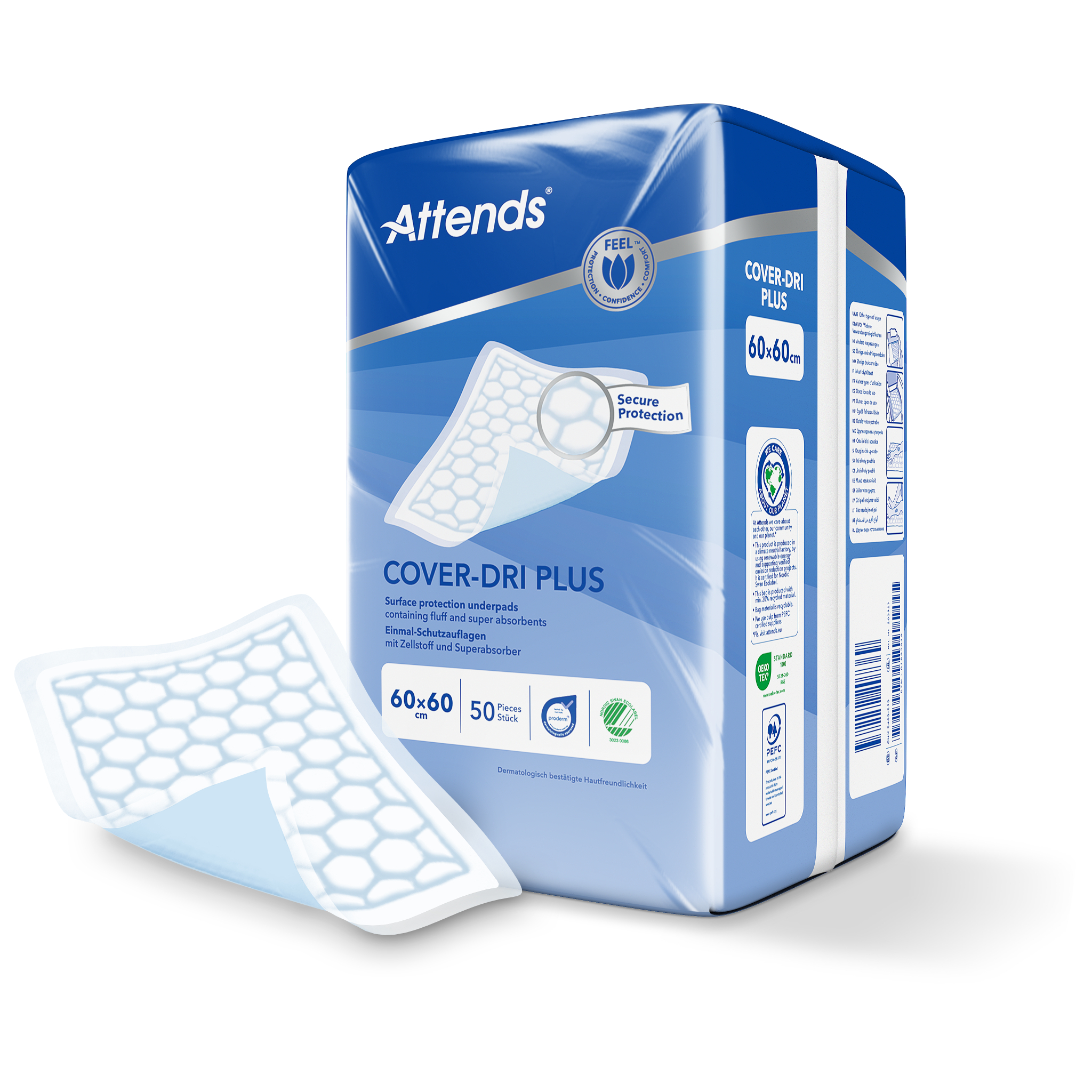 Attends Cover Dri+ 60 X 60 (50 Stuks) - image 2