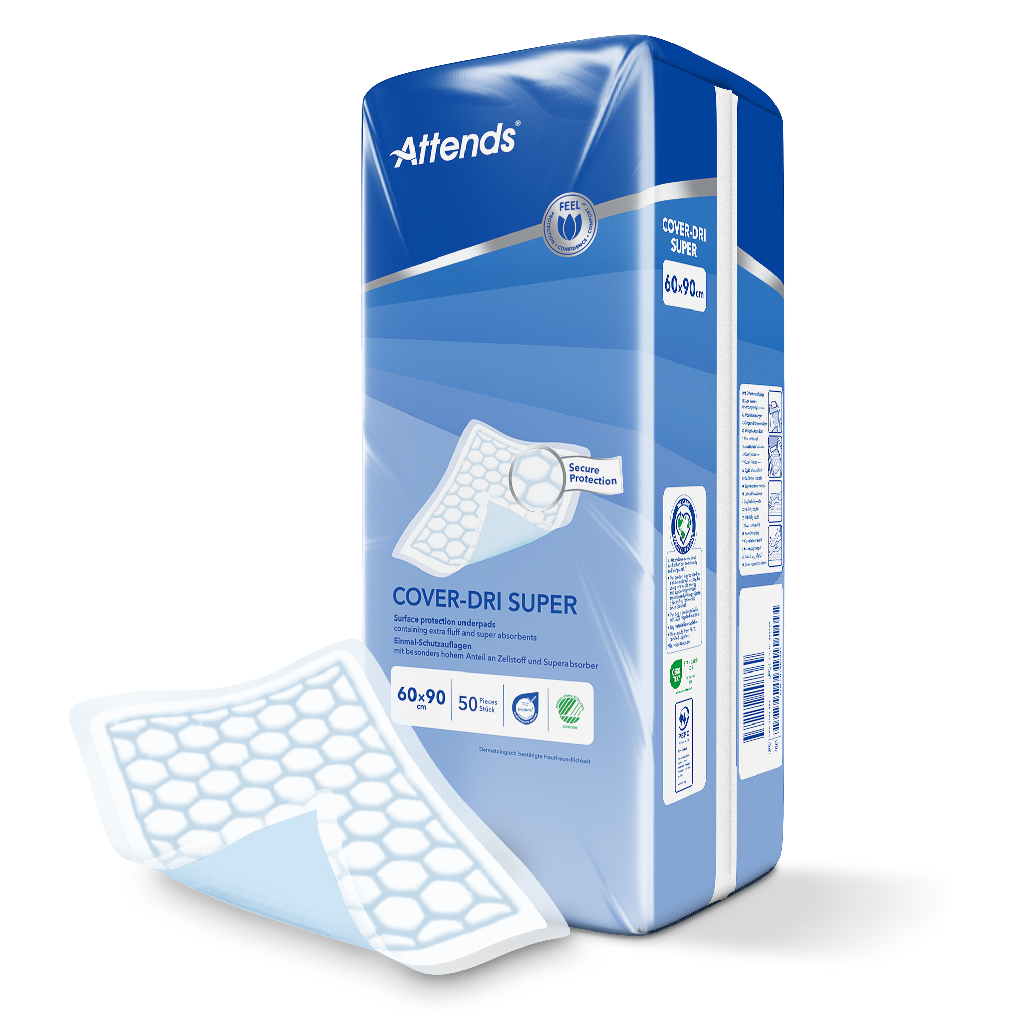 Attends Cover Dri+ 60 X 90 (50 Stuks) - image 2