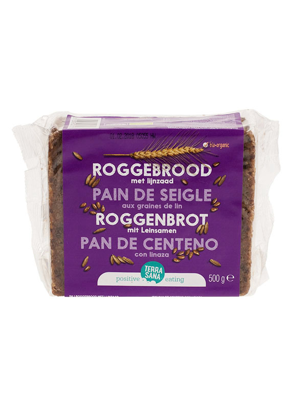 Terrasana Roggebrood Lijnzaad Bio (500 gr)