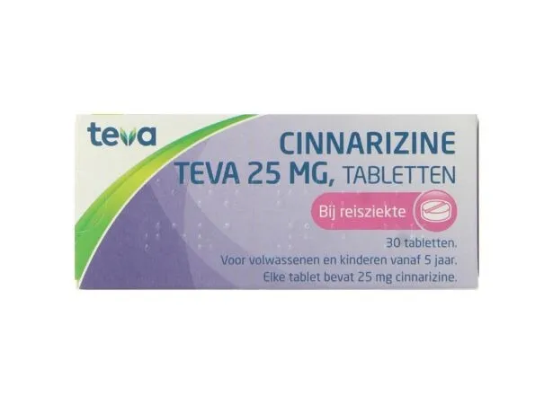 Pharmachemie Cinnarizine 25 mg (30 tabletten)