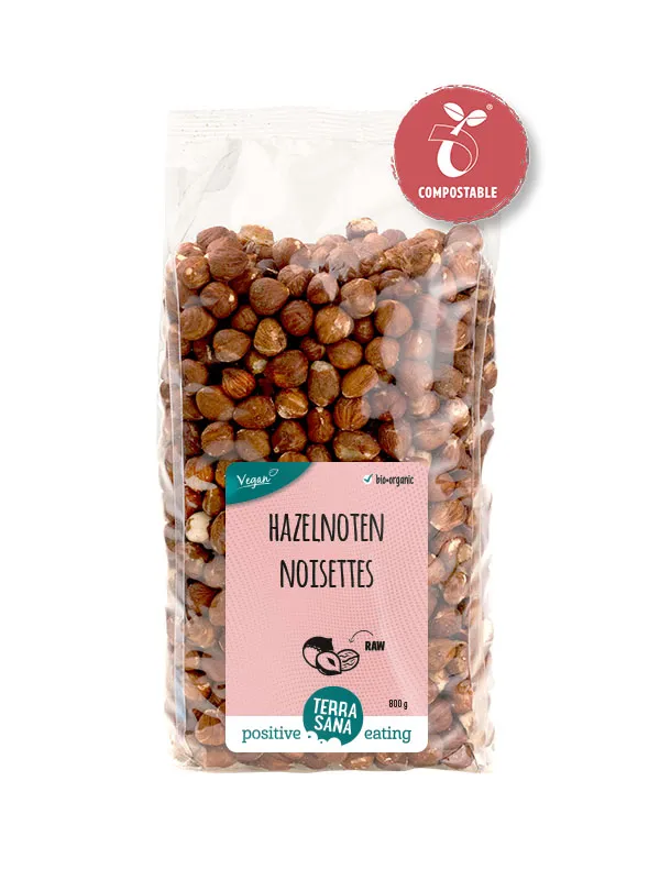 Terrasana Hazelnoten Bruin Gepeld Bio (800 gr)