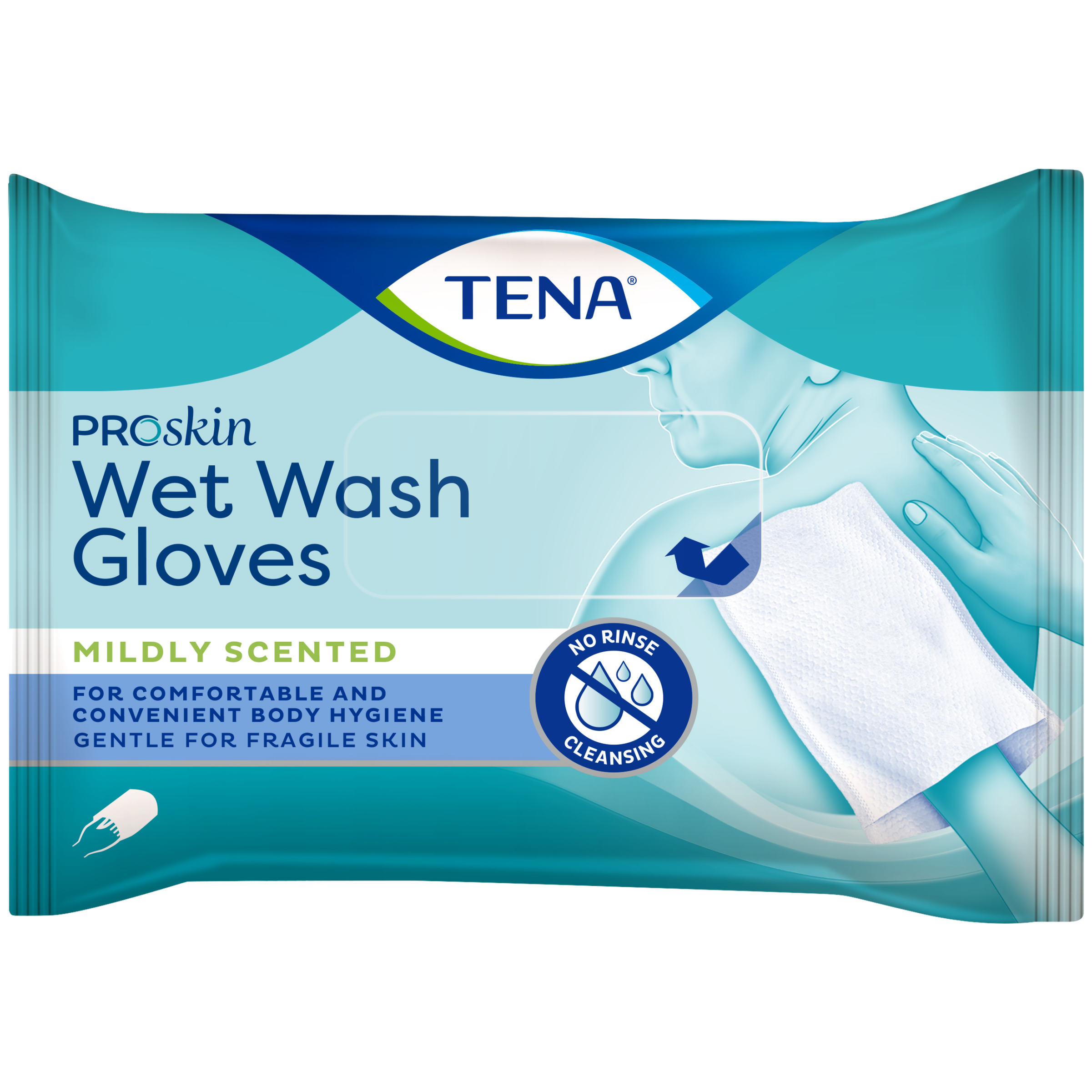 Tena Wet wash glove mild geparfumeerd (5 stuks)
