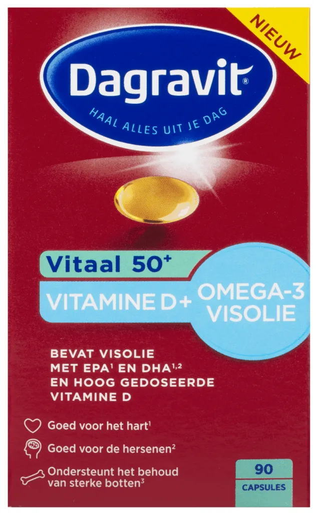 Dagravit Vitaal 50+ Vitamine D + Omega-3 Visolie (90 capsules)