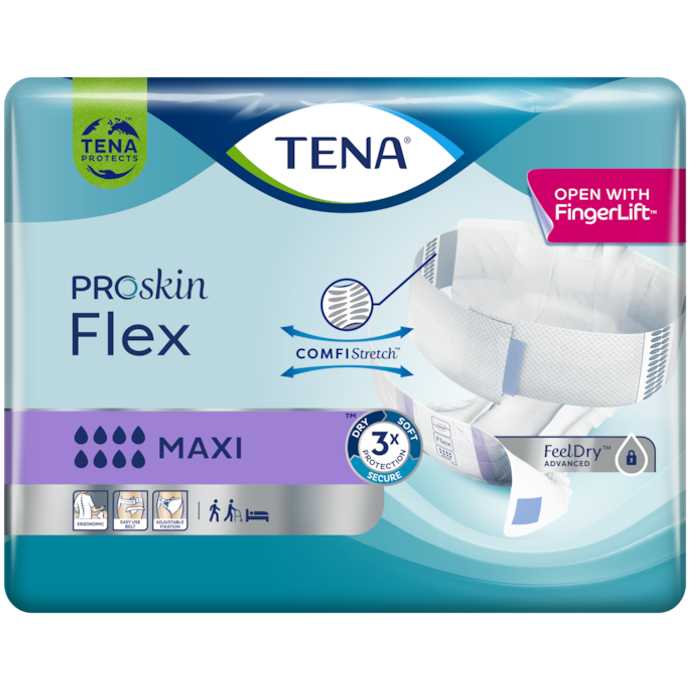 Tena Proskin flex maxi L (22 stuks)