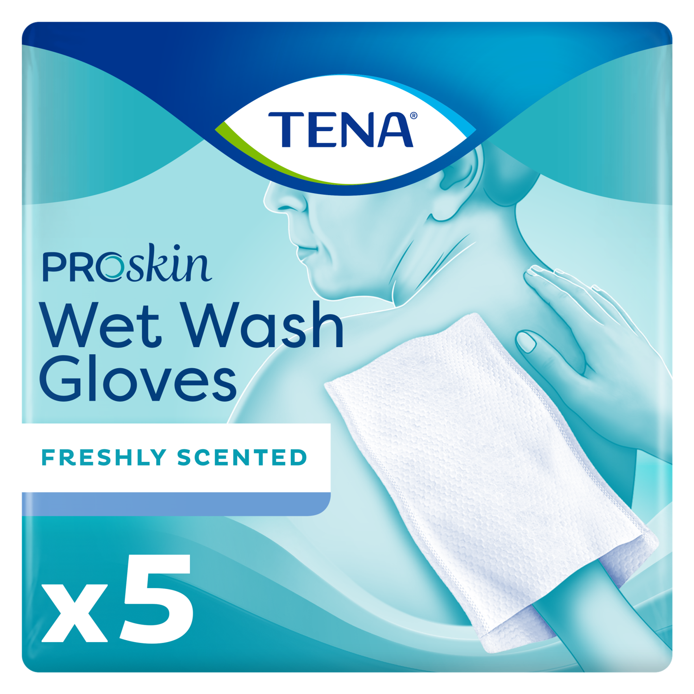 Tena Wet wash glove freshly (5 stuks)