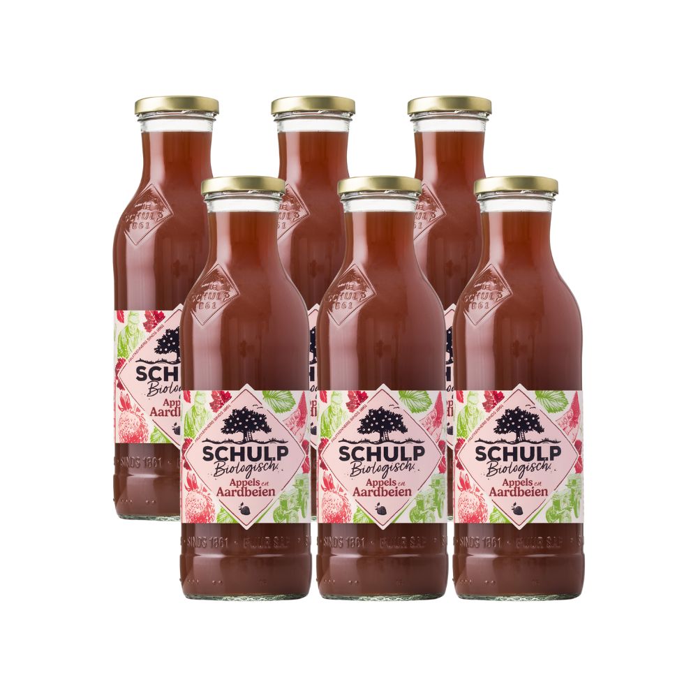 Schulp Appel & Aardbeisap Bio 6 Pack (6 x 750 ml)