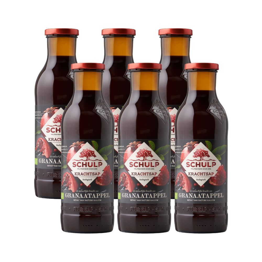 Schulp Krachtsap Granaatappel Puur Bio 6 Pack (6 x 750 ml)