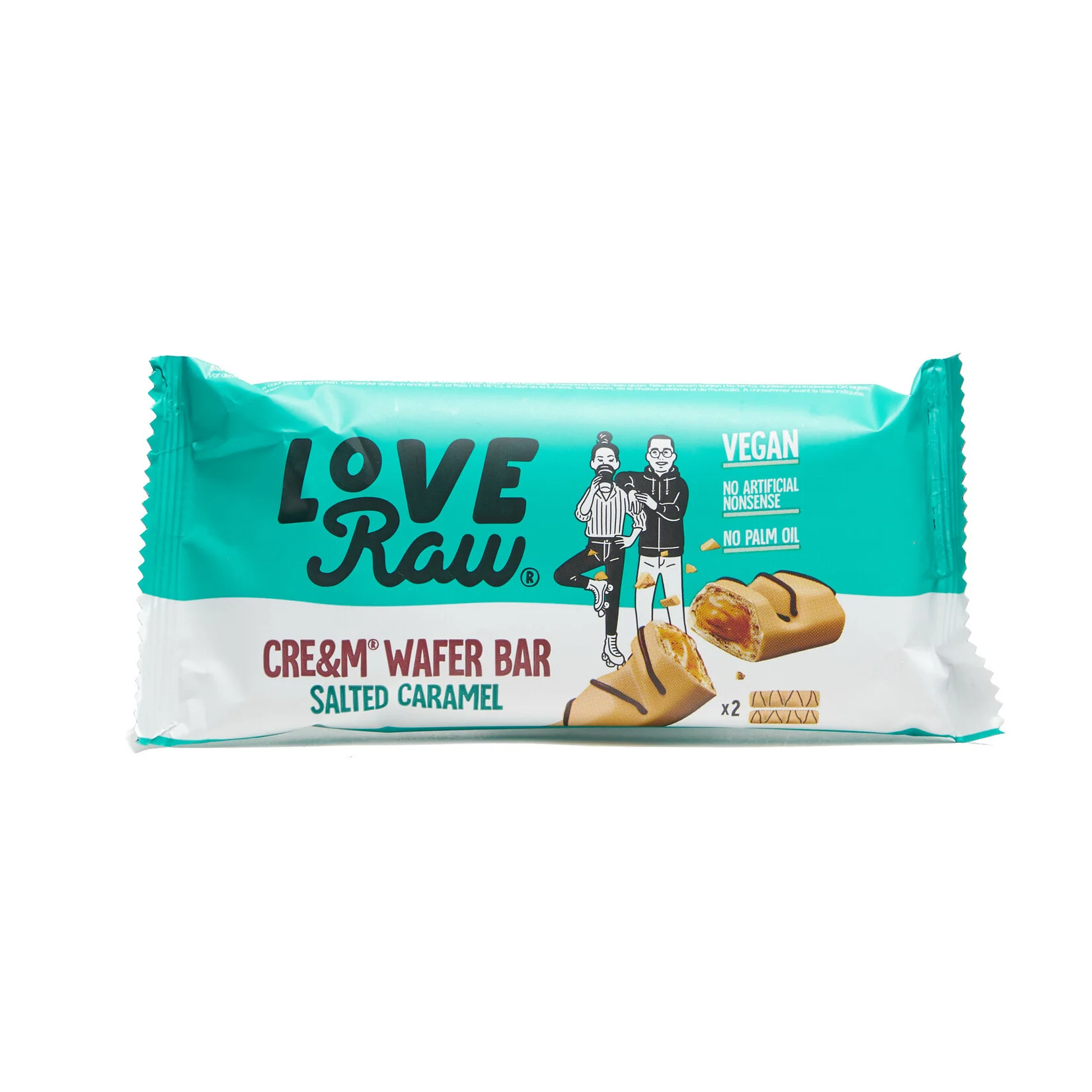 LoveRaw Cream Wafer Bar Salted Caramel  (45 gr)