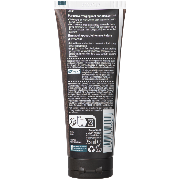 Kneipp Mini 2-in-1 Men Douchegel & Shampoo Sport (75 ml)