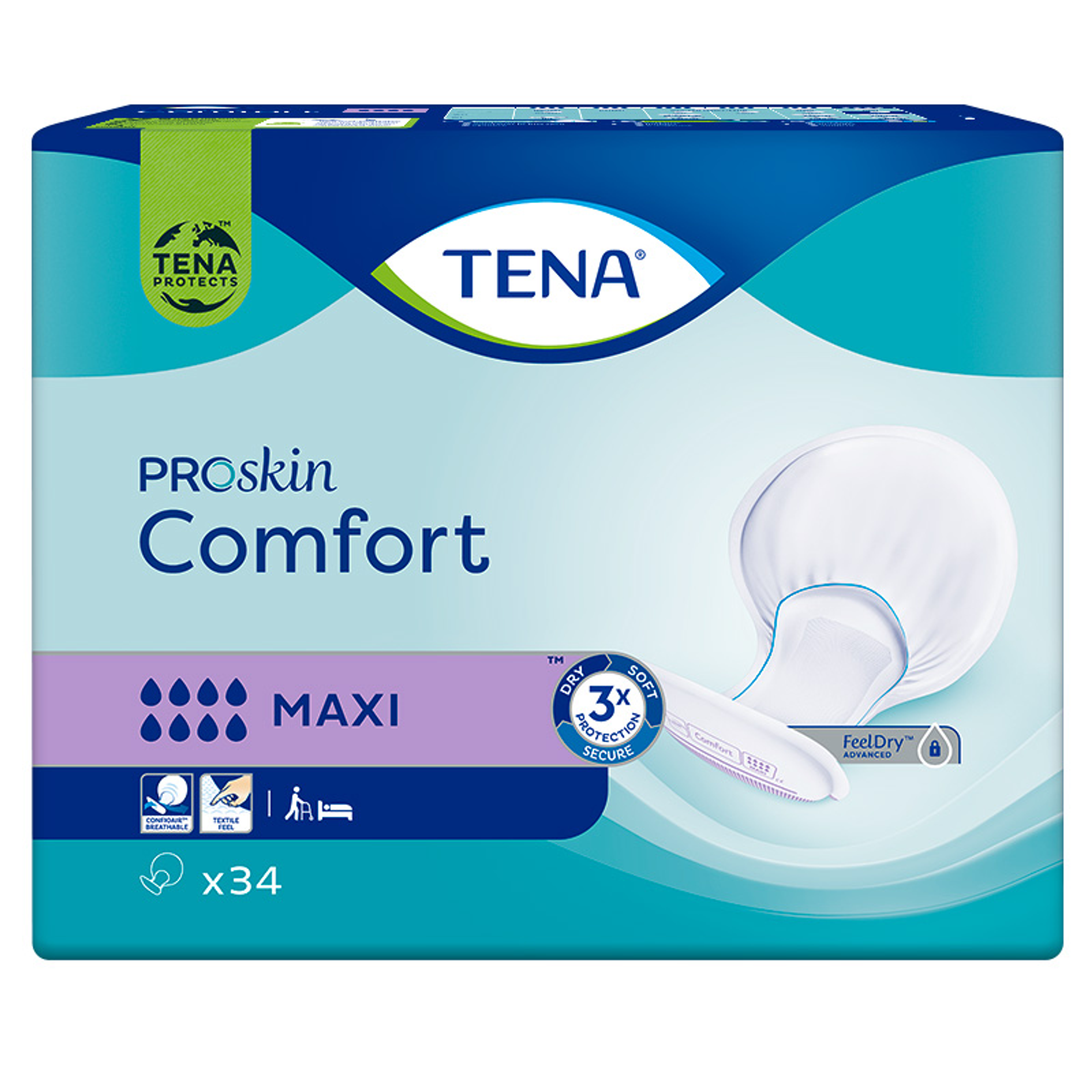 Tena Proskin Comfort Maxi (34 stuks)