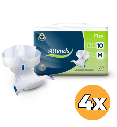 4x Attends Flex 10 Maat M 75-105 Cm (22 stuks)
