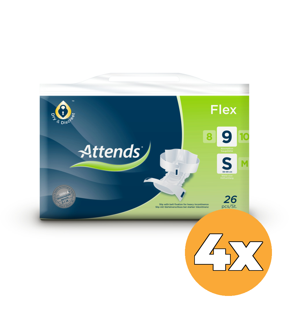 4x Attends Flex 9 Maat S (26 stuks)