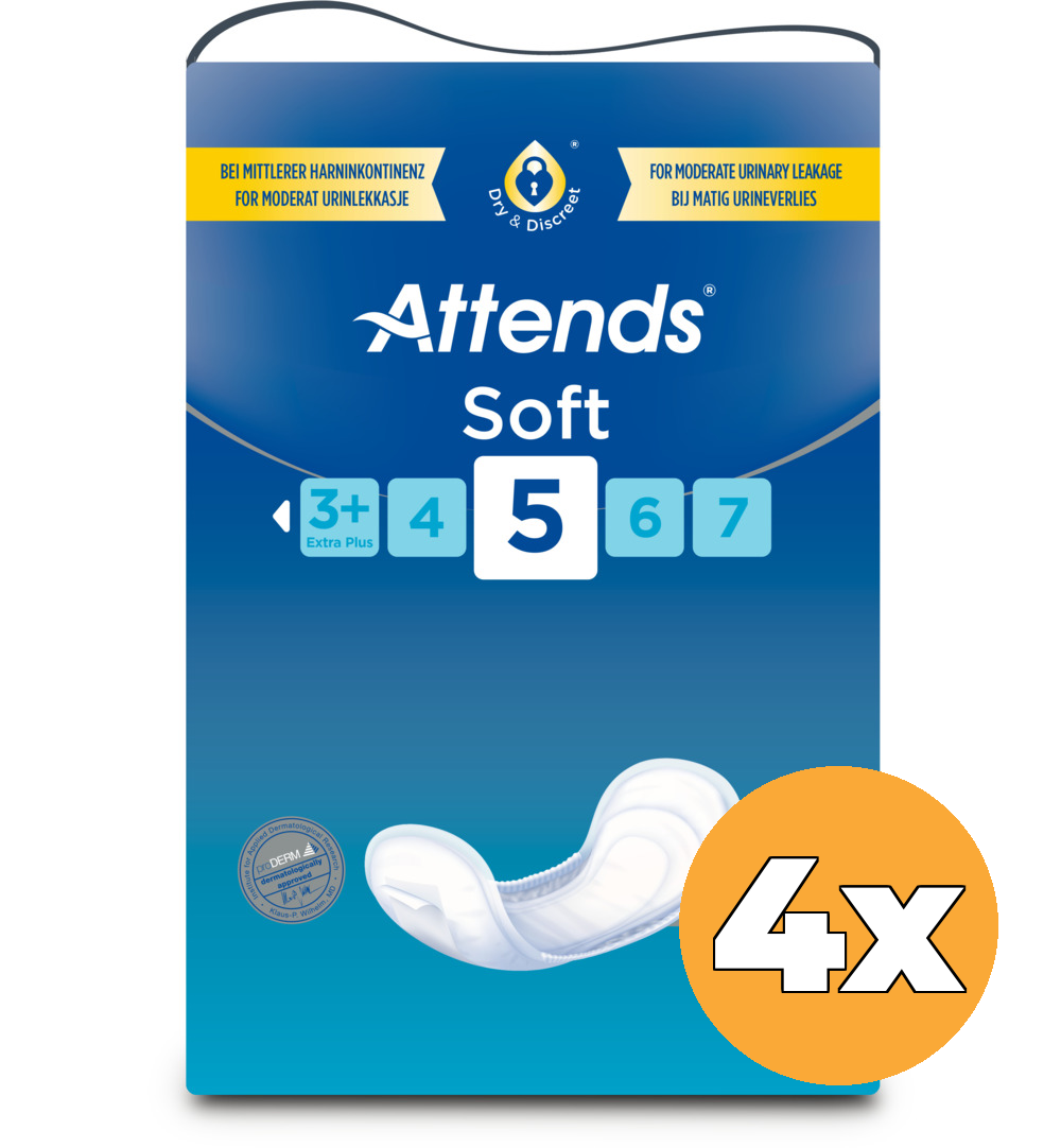 4x Attends Inlegger Soft 5 (38 stuks)