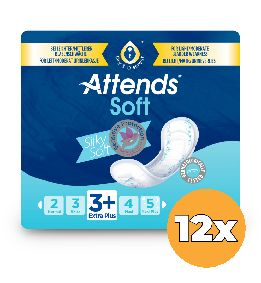 12x Attends Inlegger Soft Extra Plus 3 (10 stuks)