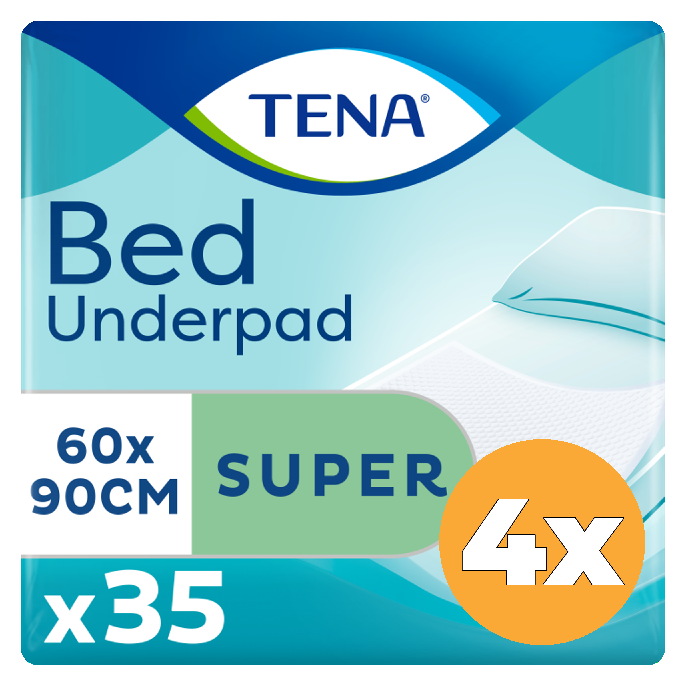 4x Tena Bed super 60 x 90 (35 stuks)