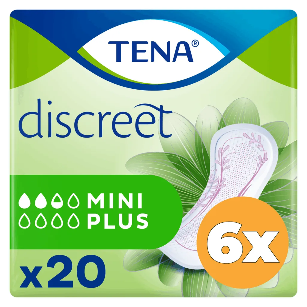6x Tena Mini Discreet plus (20 stuks)