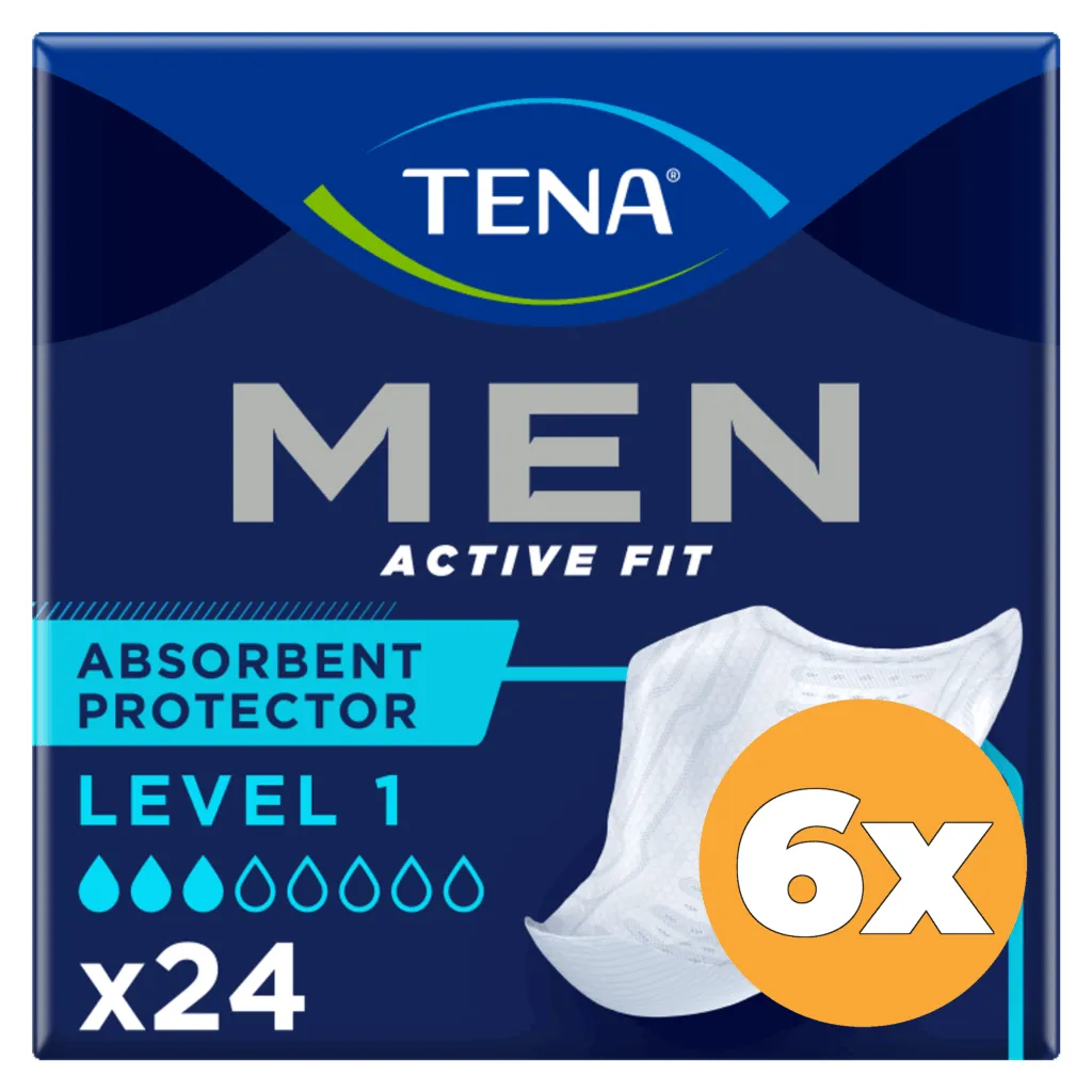 6x Tena Men Active Fit Level 1 (24 stuks)
