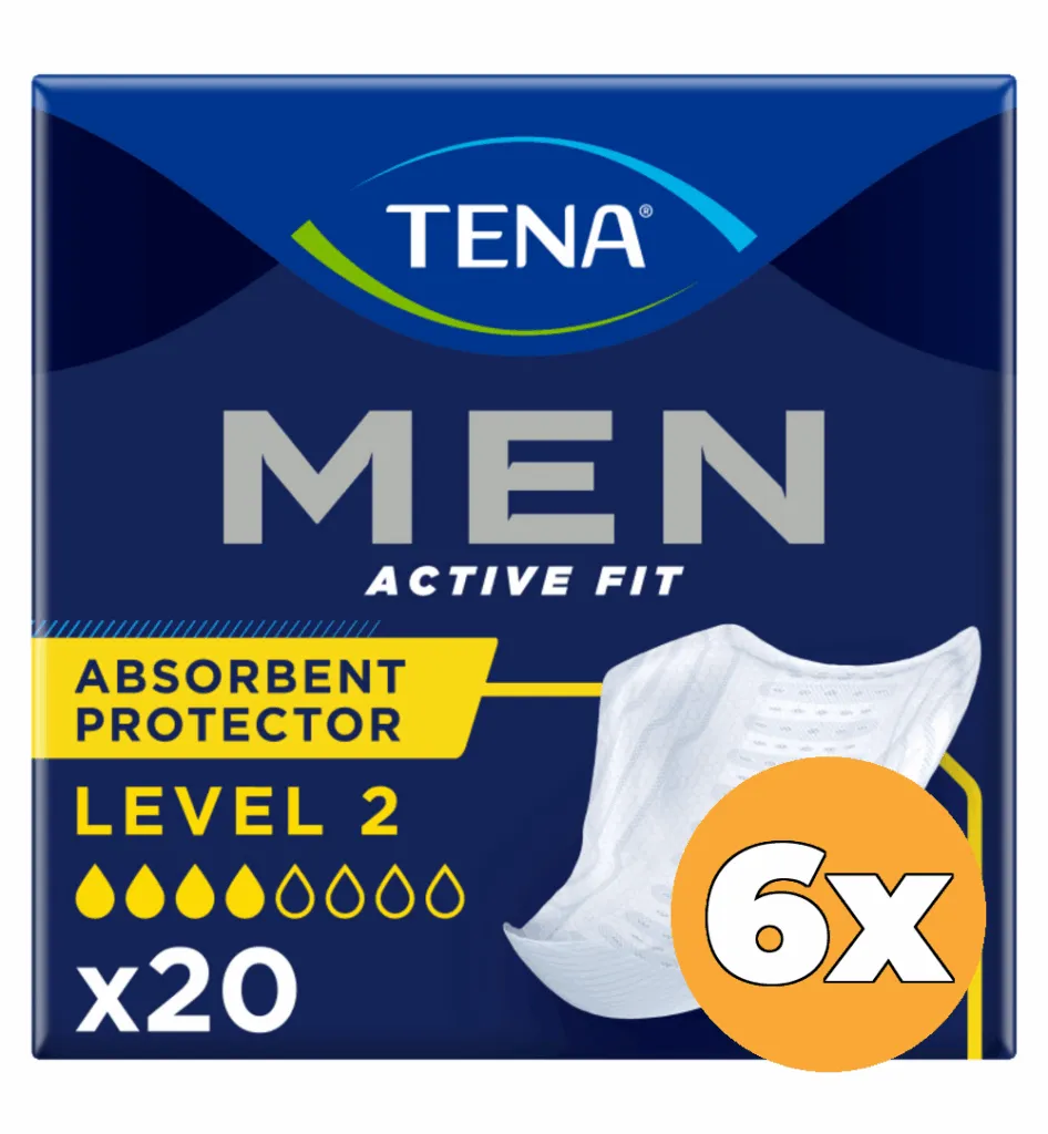 6x Tena Men Active Fit Level 2 (20 stuks)