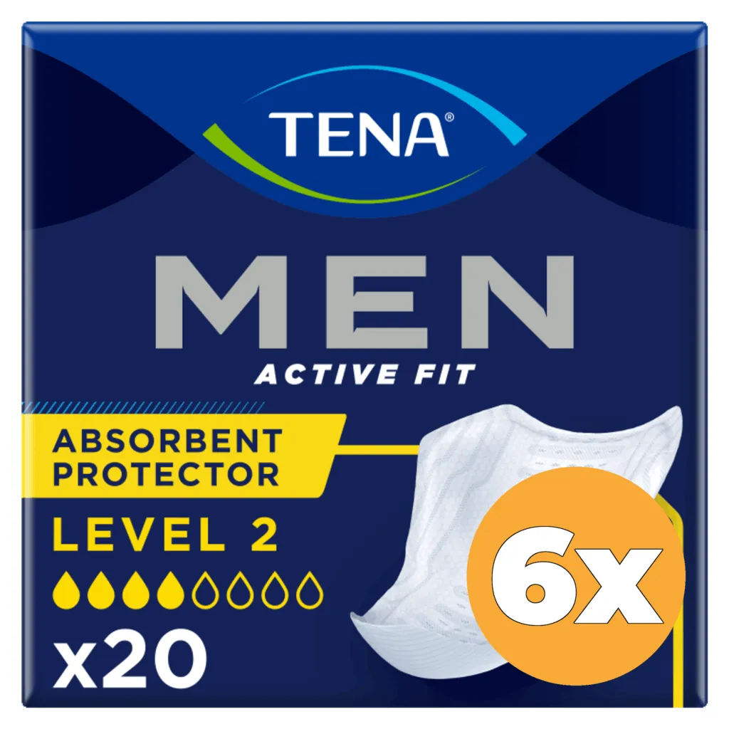 6x Tena Men Active Fit Level 3 (16 stuks)