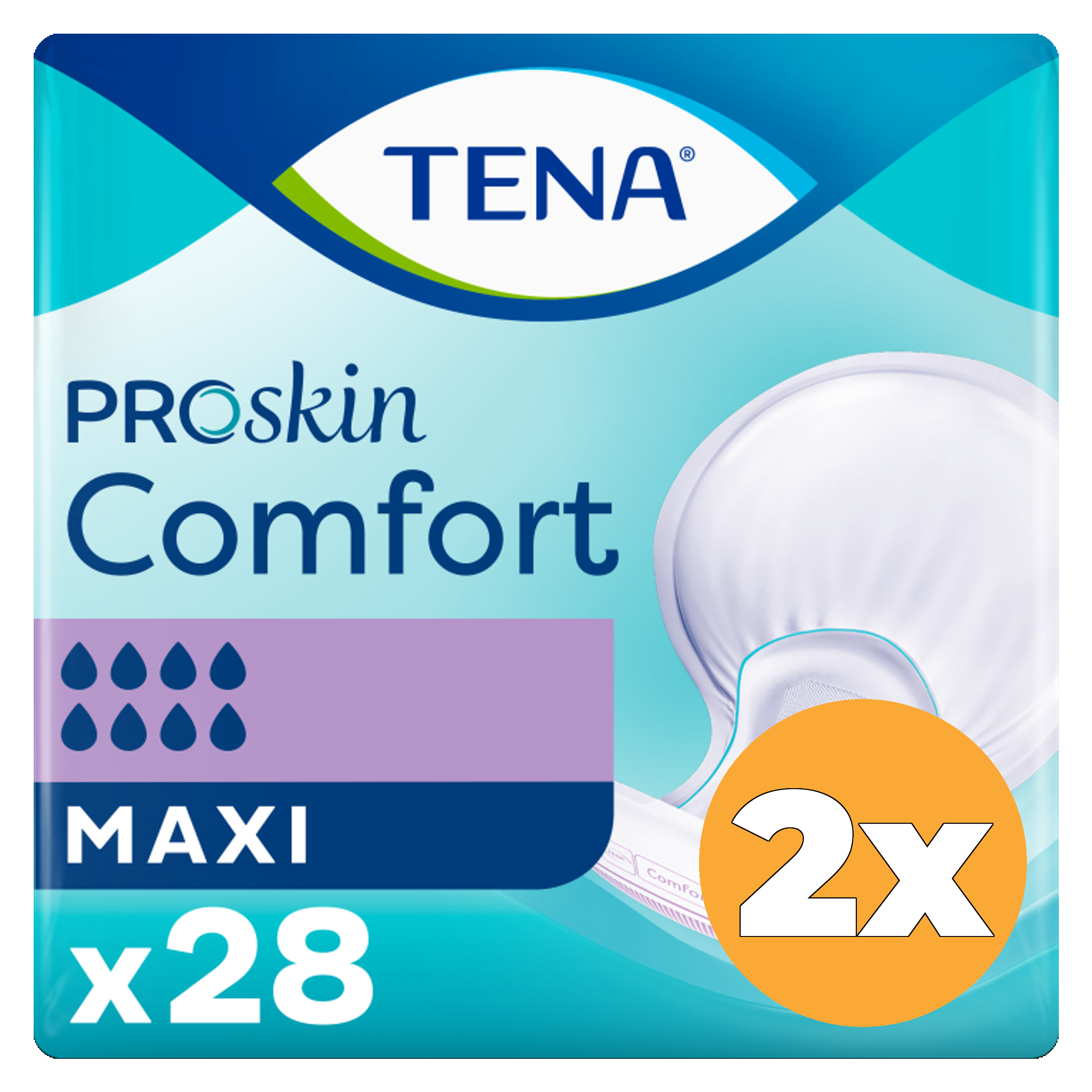 2x Tena Proskin Comfort Maxi (34 stuks)