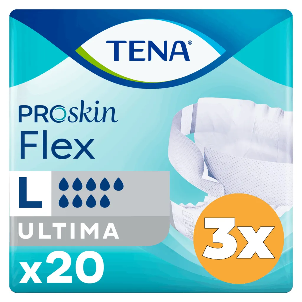 3x Tena Flex Ultima ProSkin Large (20 stuks)