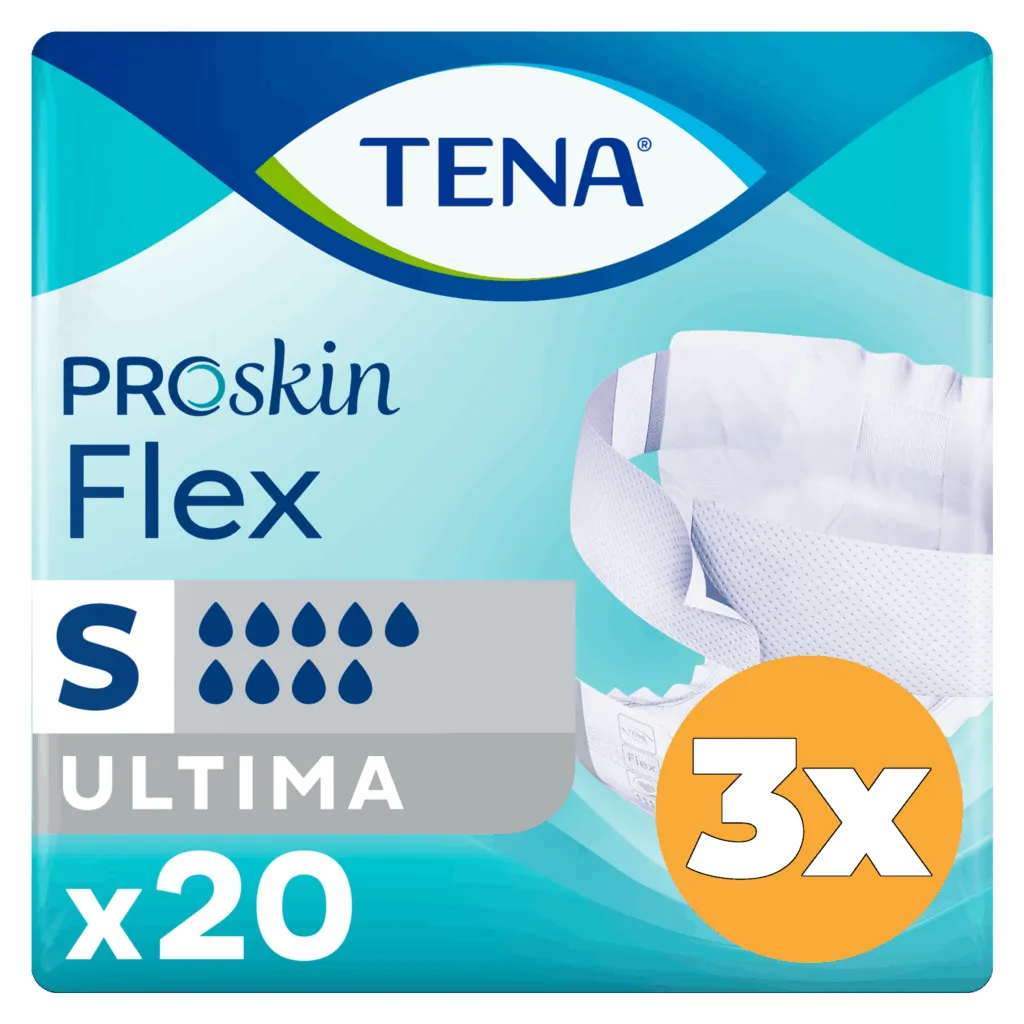 3x Tena Flex Ultima Proskin Small (20 stuks)