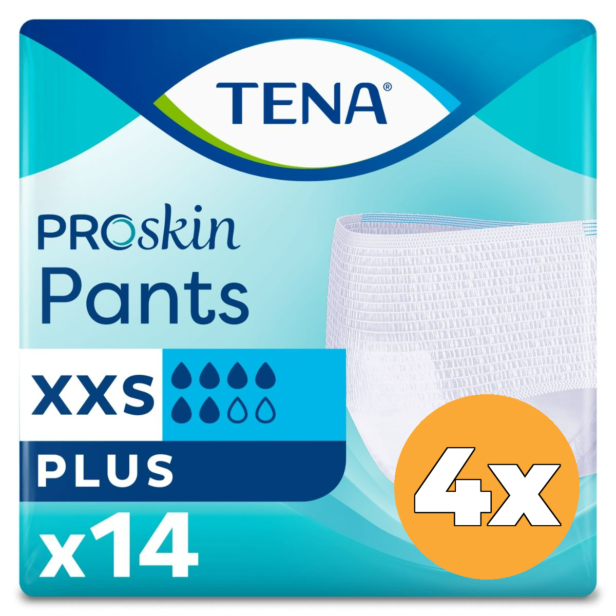 4x Tena ProSkin Pants Plus XXS (14 stuks)