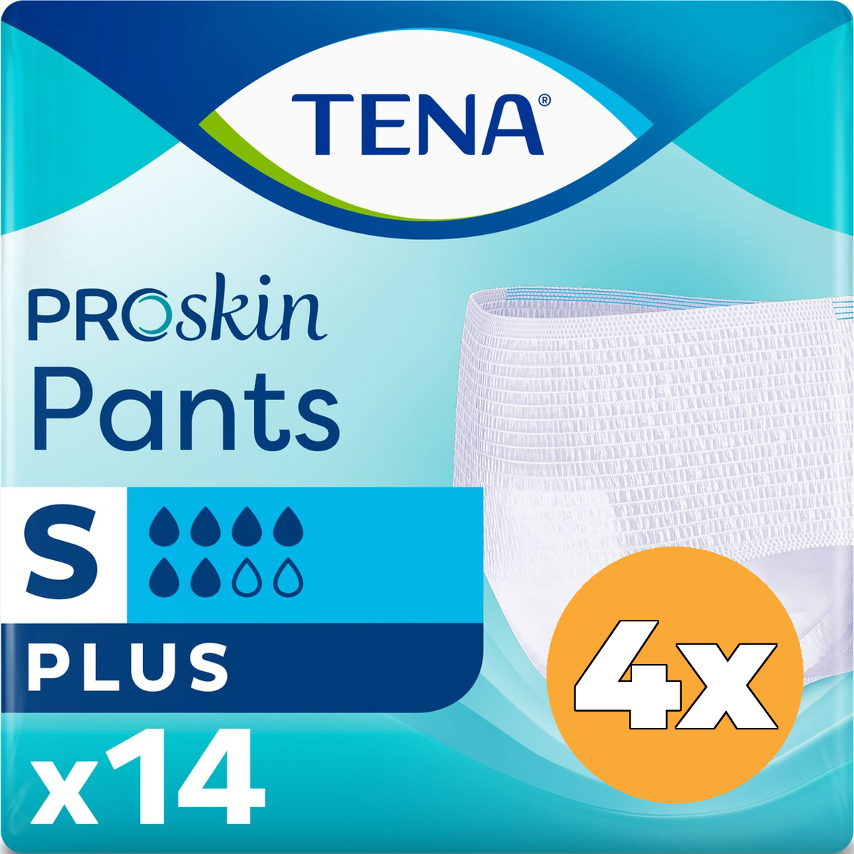 4x Tena ProSkin Pants Plus Small (14 stuks)