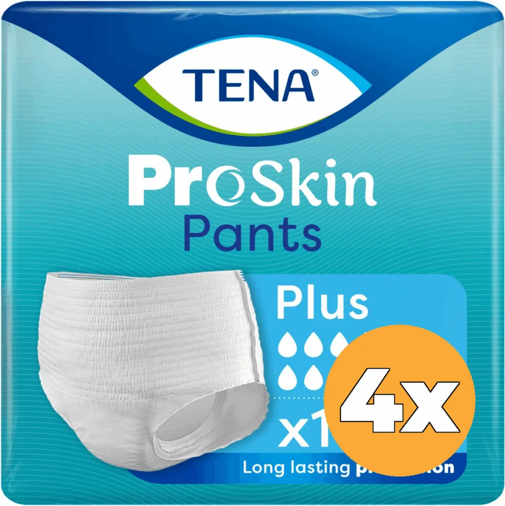 4x Tena ProSkin Pants Plus Medium (14 stuks)