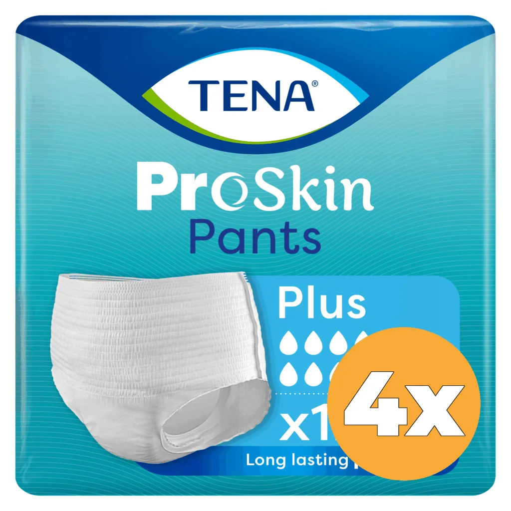 4x Tena Pants Plus Proskin Extra Large (12 stuks)